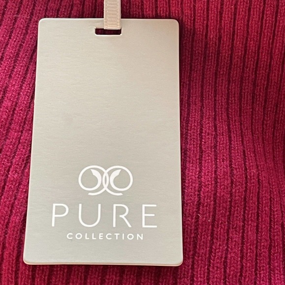 100% Cashmere Pure Collection Cowl Neck Sweater Winter Crimson NWT Size 2 EU 34 - Picture 10 of 11